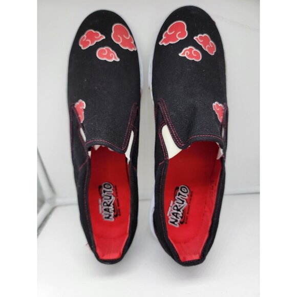 Naruto Shippuden Akatsuki Slip On Canvas Sneaker Shoes 2002 Shonen Jump Size 13 - Picture 7 of 12
